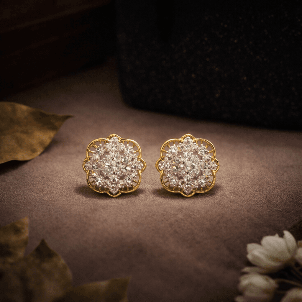 Floral Radiance Diamond Studs