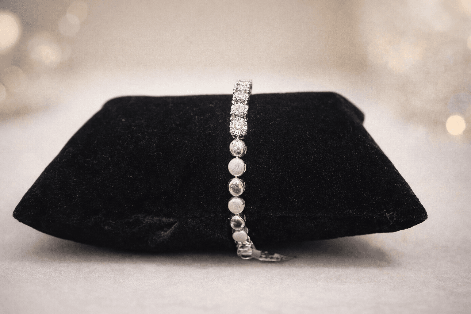 Diamond Bead Bracelet