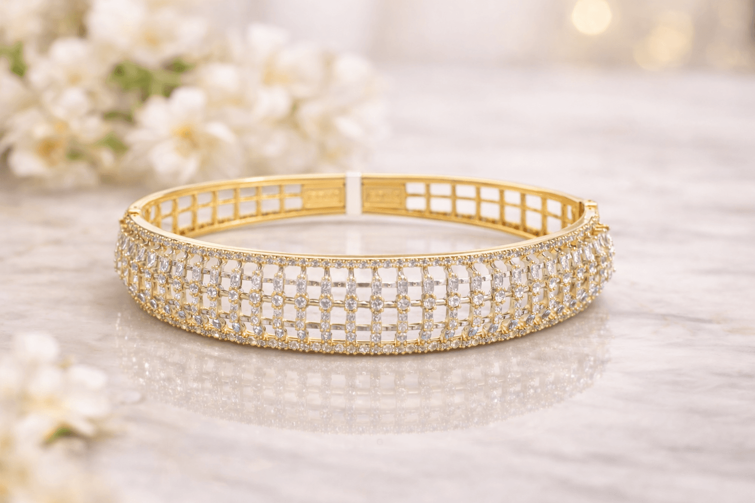 Regal Lattice Diamond Bracelet view 2