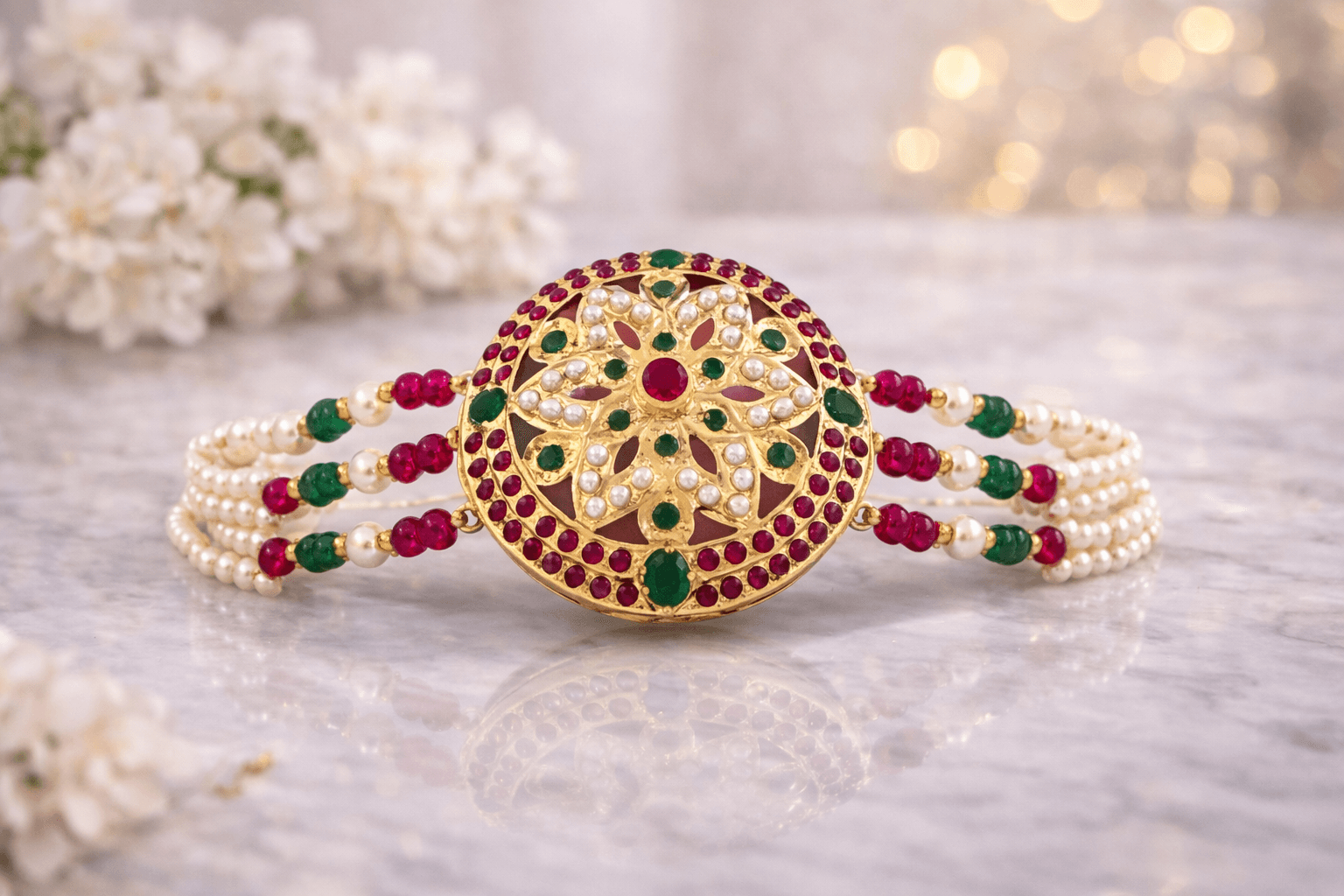 star fish jadau bracelet