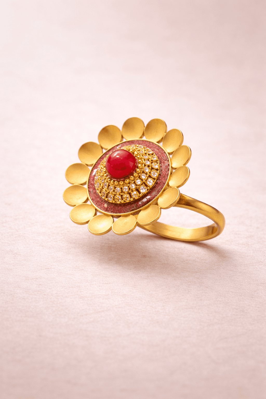 Surya Pushp Coral Ring
