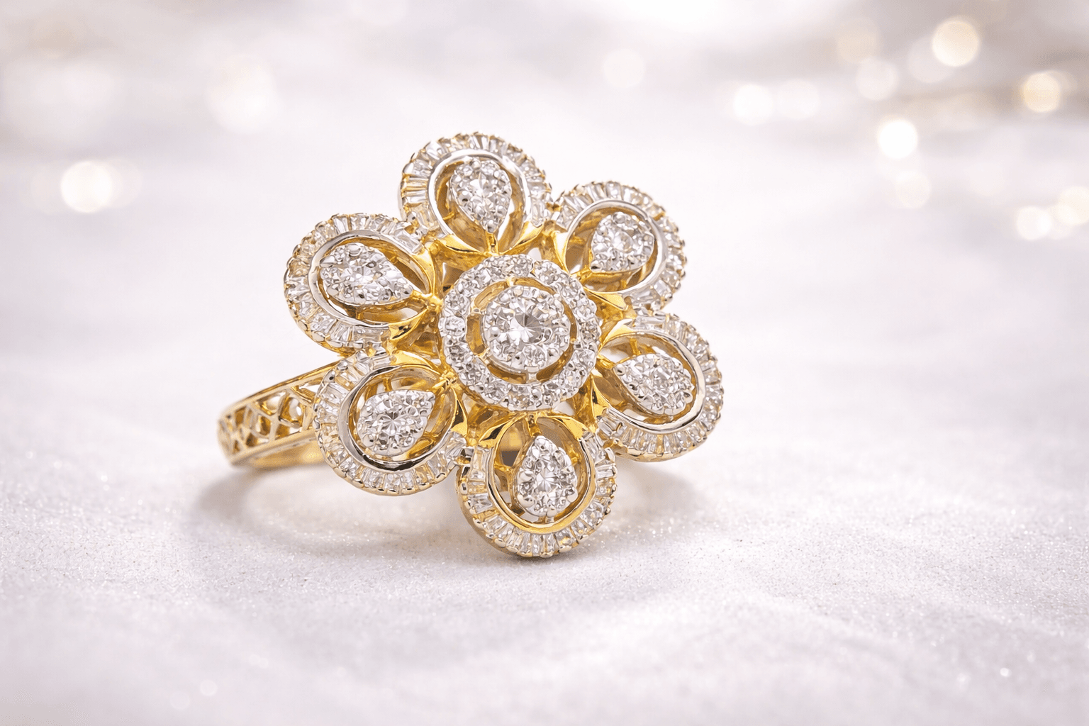 Imperial Petal Cocktail Ring