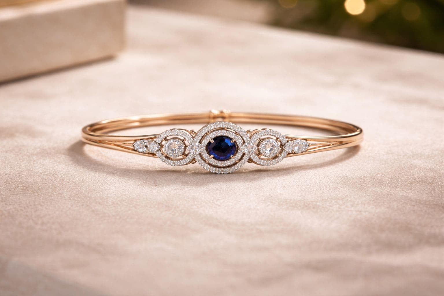 Royal Sapphire Diamond Bracelet view 2