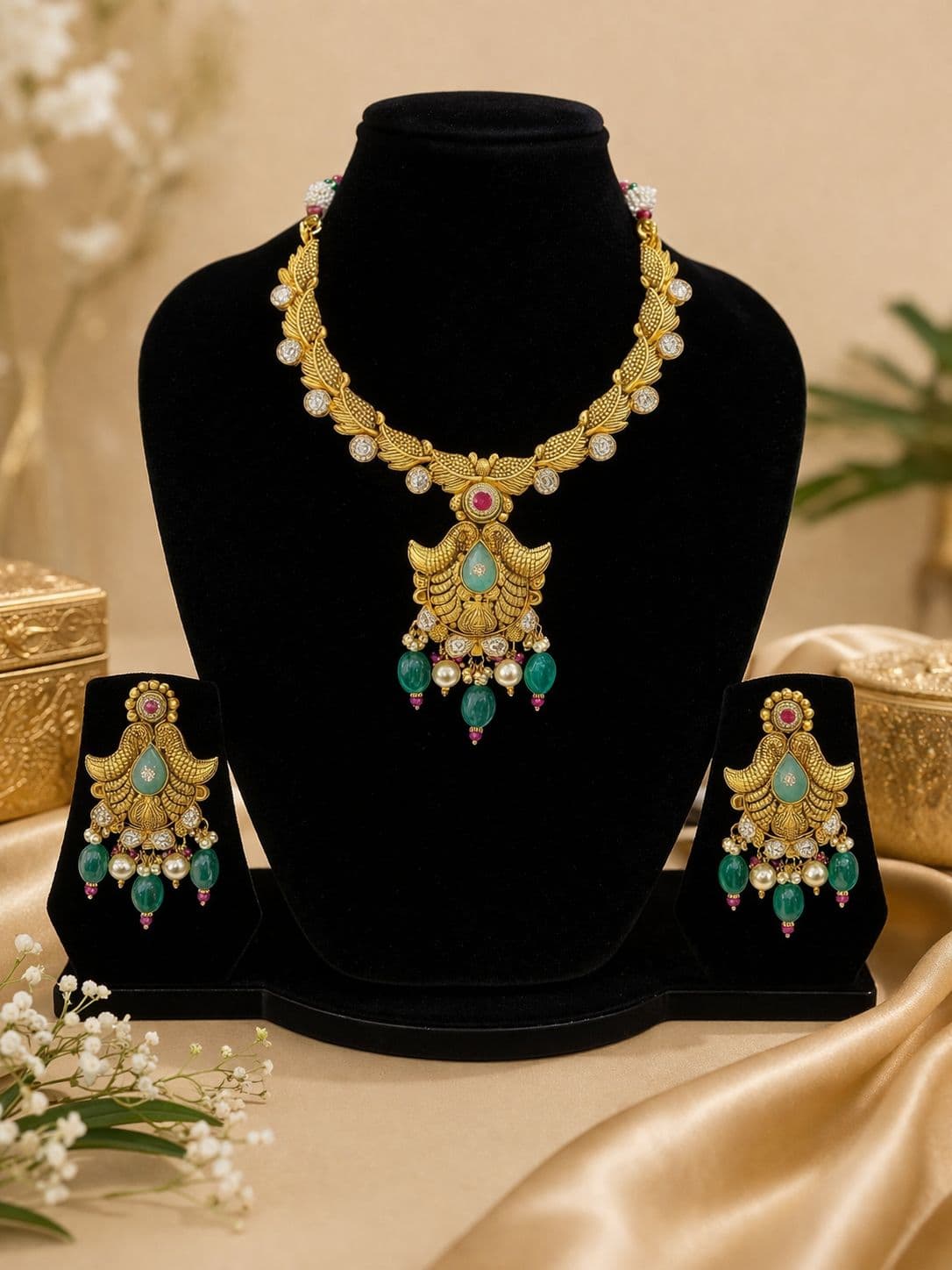Rajsi Mayur Heritage Necklace Set