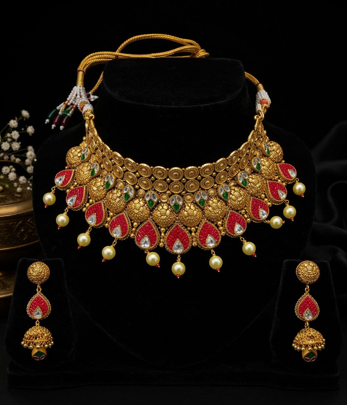 Maharani Kundan Polki Bridal Choker Set