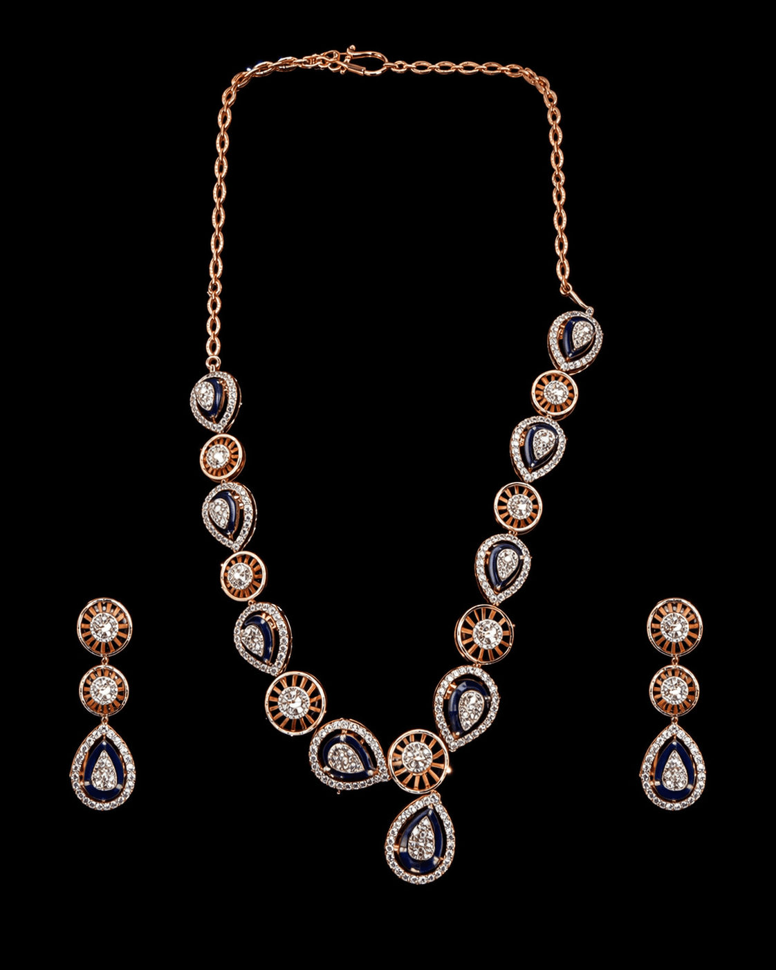 Midnight Royale Teardrop Diamond Set